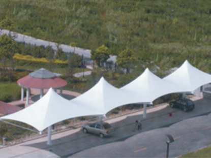 帽口車(chē)棚膜結構